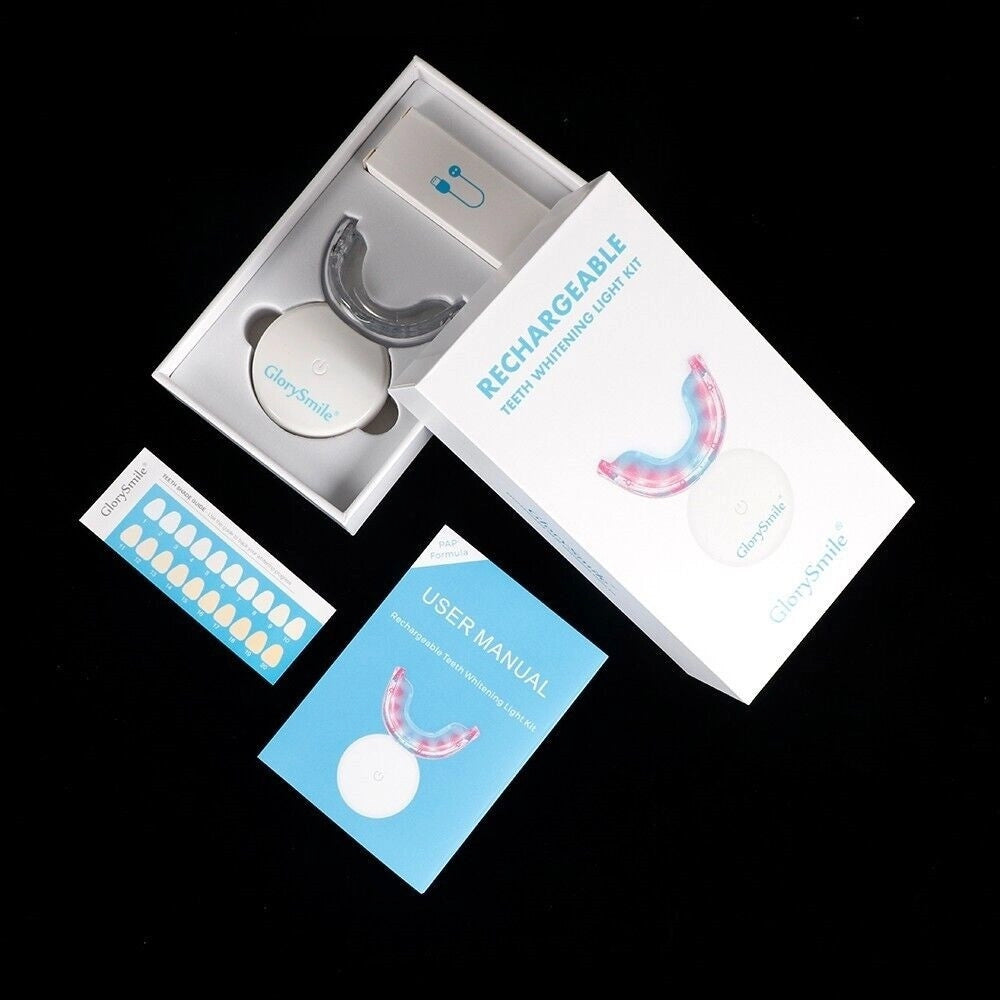 Trade Shop - Kit Gel Sbiancante Denti Luce Led Rimozione Macchie Cura Odontoiatrica Avanzata -