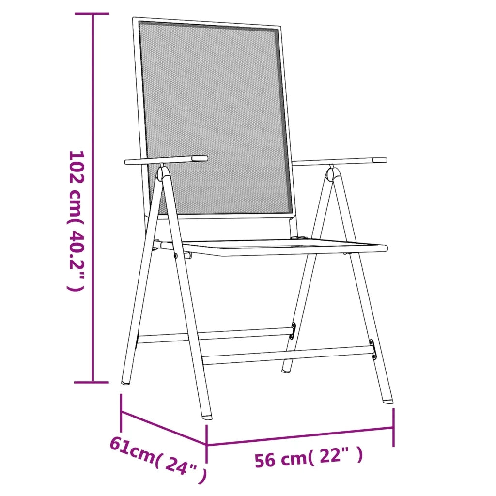 Set da Pranzo da Giardino 5 pz in Acciaio Antracite 3187979