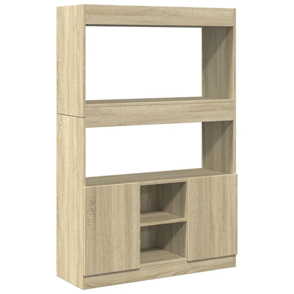 Credenza-Buffet-Armadio da cucina Rovere Sonoma 92x33x140 cm in Legno Multistrato