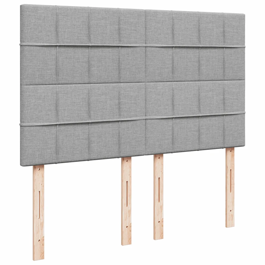 Giroletto a Molle con Materasso Grigio Chiaro 140x200cm Tessuto 3292079
