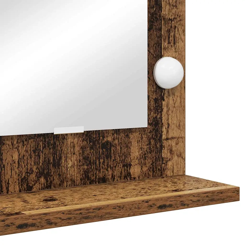 Specchio da Vanità Rettangolare Legno vecchio 100 x 45 x 18 cm 868331