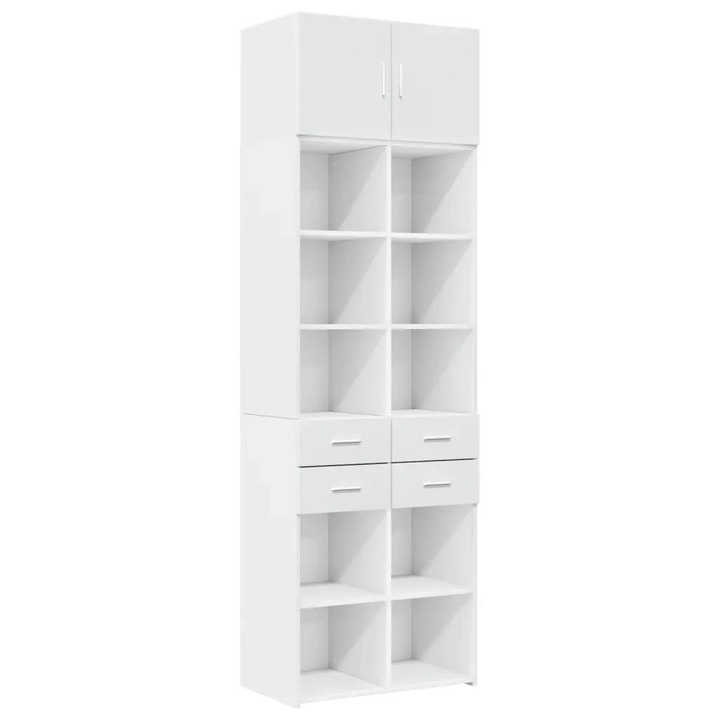 Mobile Portaoggetti Bianco 70x42,5x225 cm in Truciolato CFW6008988