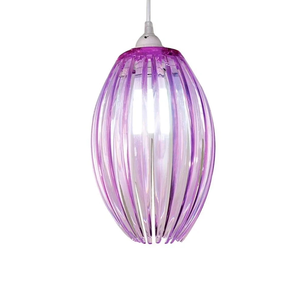 Lampada a sospensione in metallo Nivea violetto | Duzzle