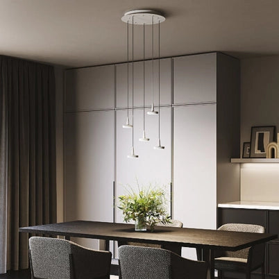 Baby Lampada a sospensione a LED in alluminio pressofuso nero, design moderno con dimmerazione TRIAC, CRI 90, luce calda 3000K, ideale per interni