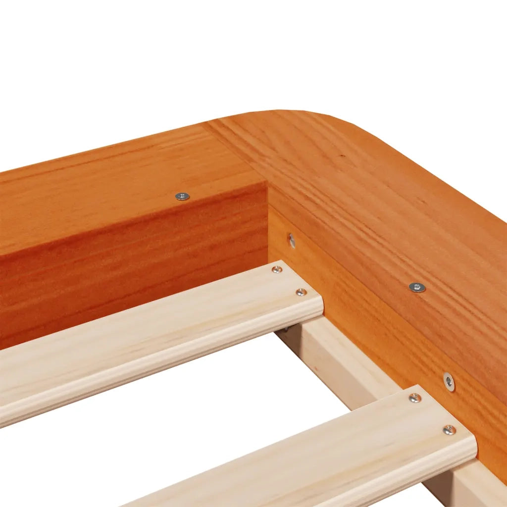 Letto singolo | Letto per adulti | Letto senza Materasso Marrone Cera 90x190 cm in Legno di Pino