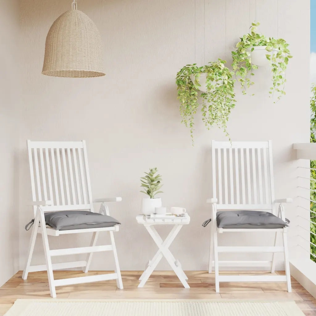 Cuscini per Sedia 2 pz | Cuscini per sedie Grigi 50x50x7 cm Tessuto Oxford
