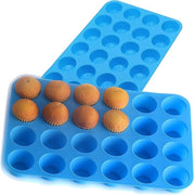 Set di 2 Forme per Cupcake - Silicone - 24 Forme per Cupcake Mini - Blu - di Alta Qualità