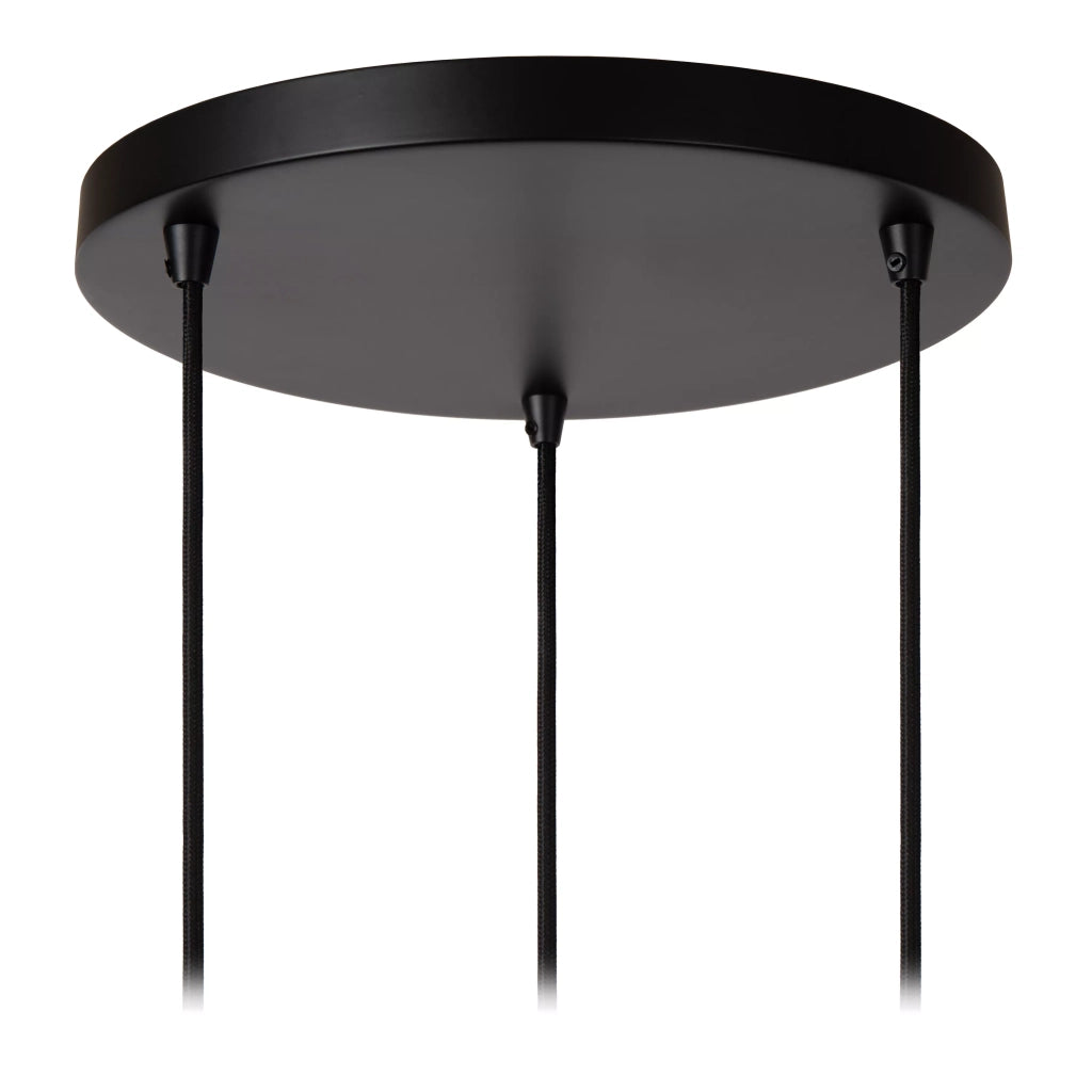 Lampada a sospensione Lucide Danza 3xE27 ottone nero
