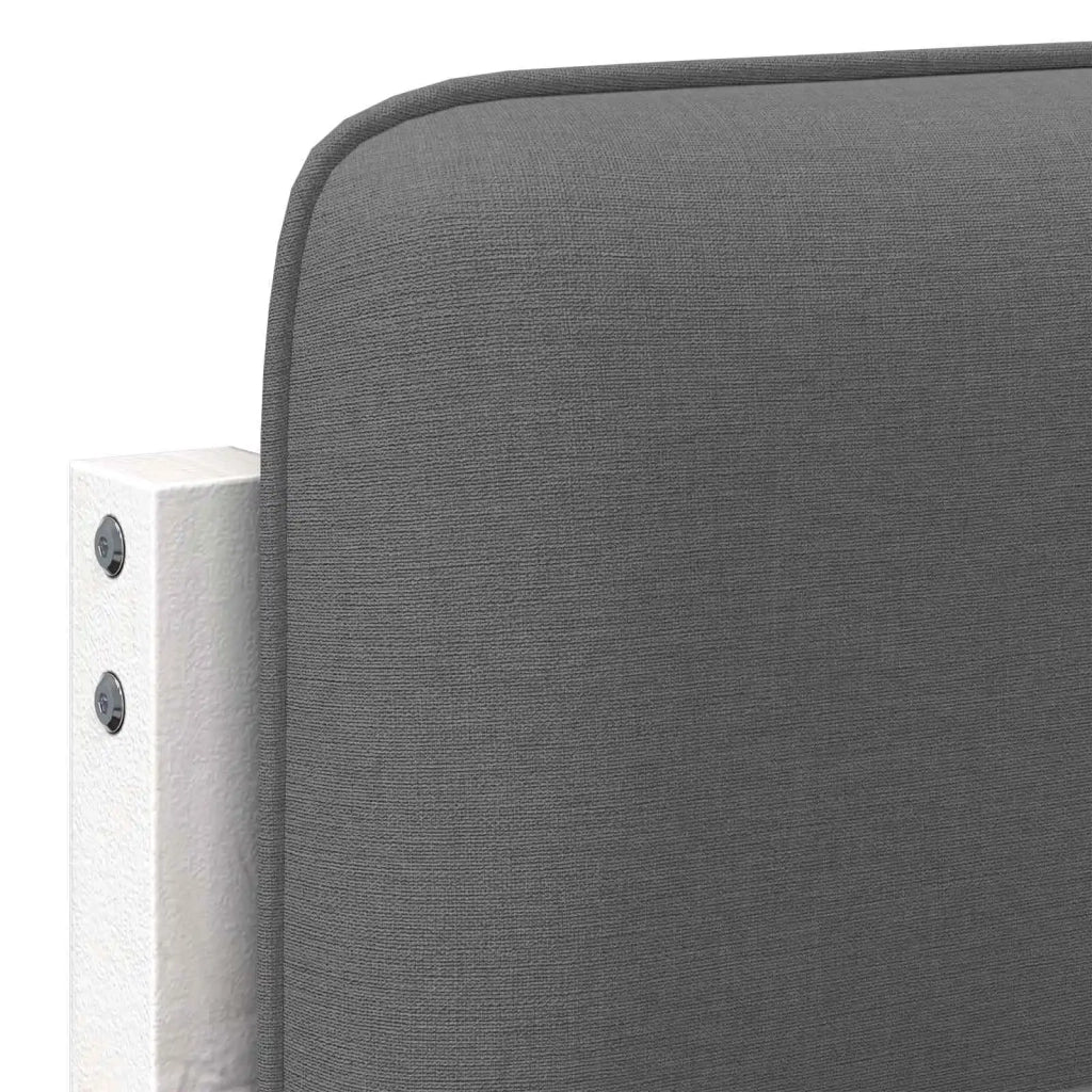 Testiera | Testata imbottita Bianco e grigio chiaro 140 cm Pino massello