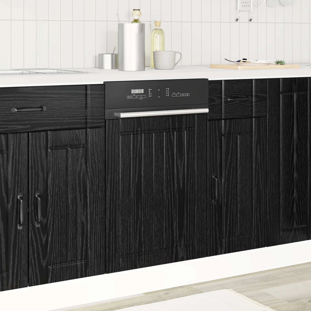 Pannello lavastoviglie LUCCA Rovere Nero 45 x 1,5 x 57 cm