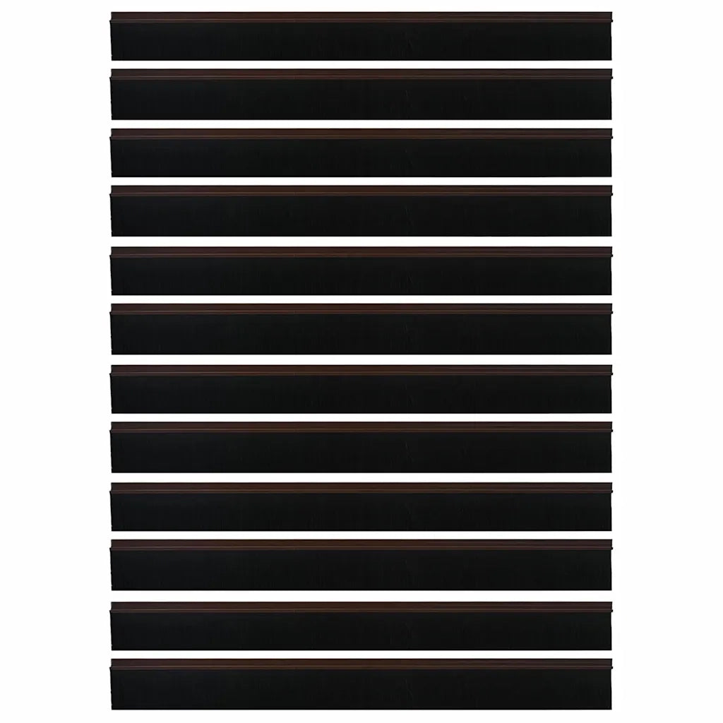 Spazzole per porte autoadesive 12 pcs Marrone 100 cm 42019424