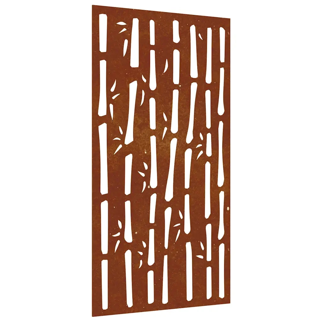 Decorazione Muro da Giardino 105x55 cm Bamb¨´ in Acciaio Corten CFW9636397