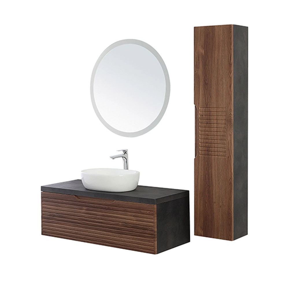 Pensile Bagno 1 Anta Rovello Mobile Noce Canaletto Feridras
