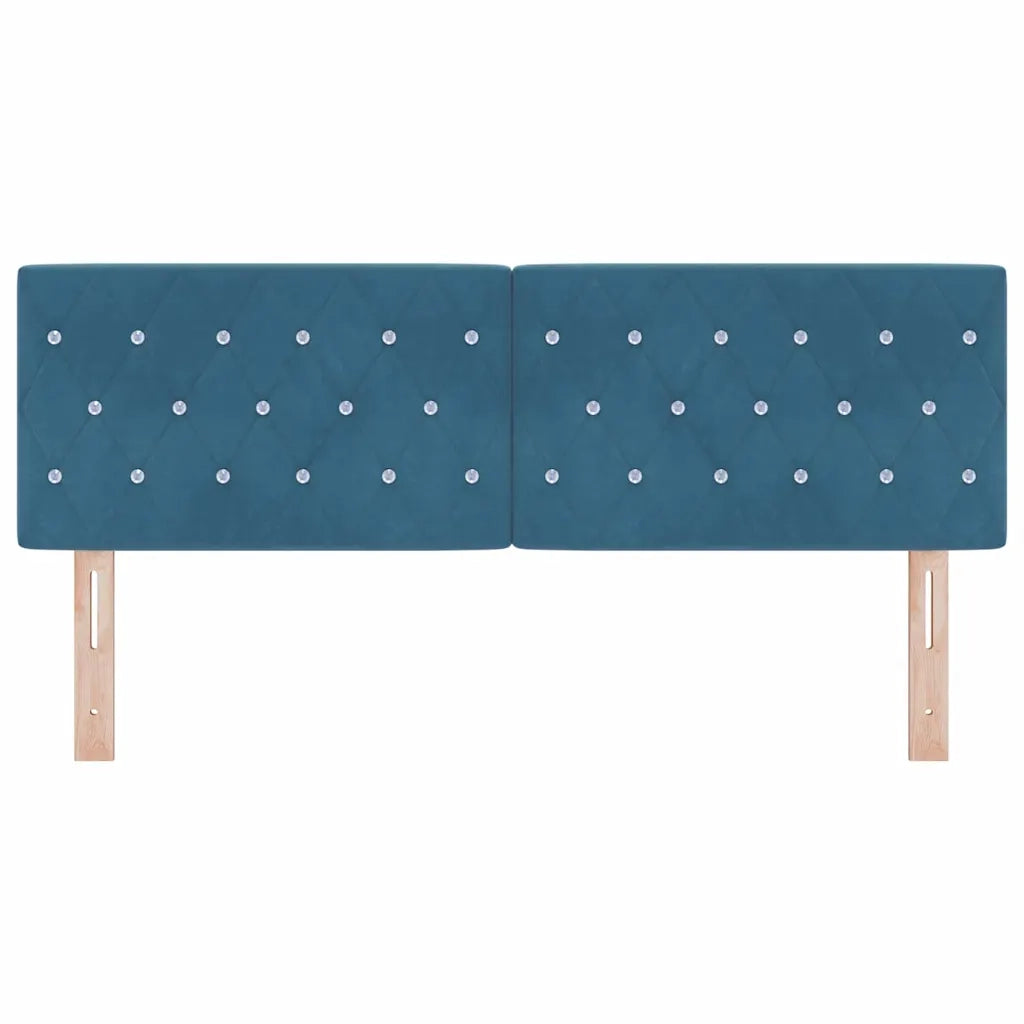Testiera | Testata LED con strisce LED Blu Scuro 144 cm Velluto