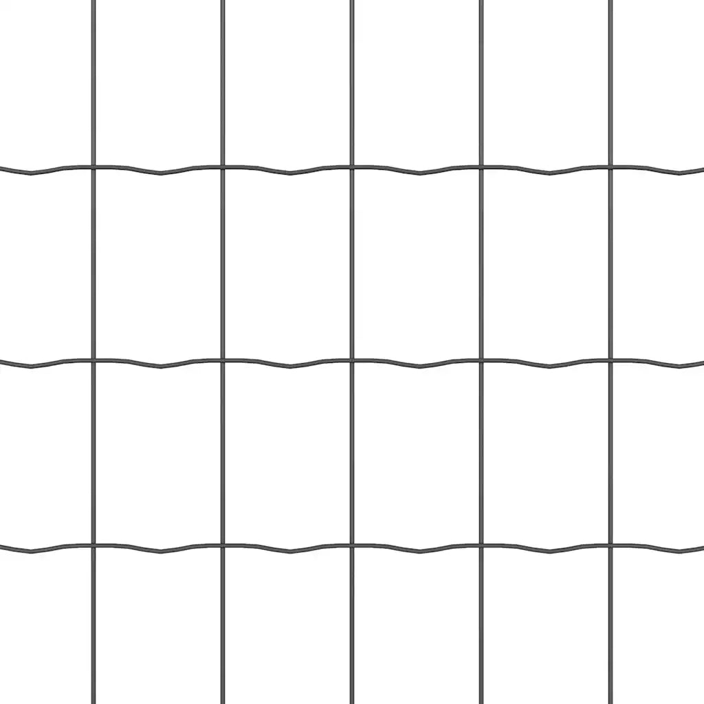 Recinzione da Giardino | Recinzione con Posto Grigio 1,2 x 25 m Acciaio e PVC