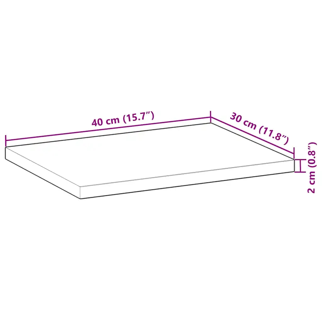 Ripiano a Parete 40x30x2 cm Legno Massello Acacia Non Trattato 3279363