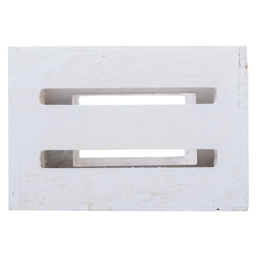 Set di 2 cassetti in legno bianco