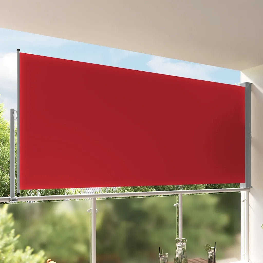 Tenda da Sole | Tenda laterale Retrattile per Patio 160x300 cm Rossa