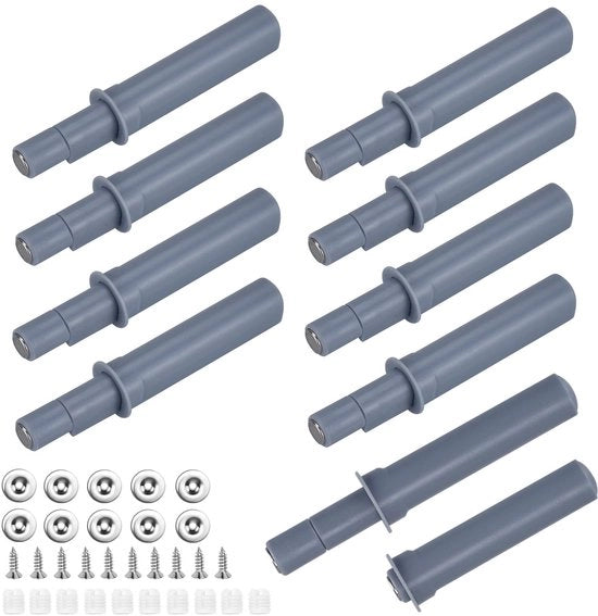 Sistema di apertura a richiesta 10 pezzi - Dampened - Sistema di chiusura della porta - Blocco magnetico - Materiale ABS resistente all'usura - Adatto per mobili - Sistema di chiusura della porta