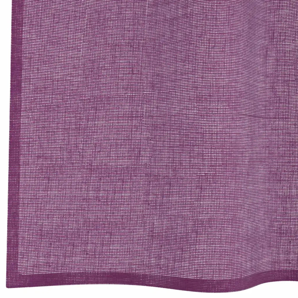 Tende in Voile con Occhielli 2 pz Viola 140x225 cm 4102103