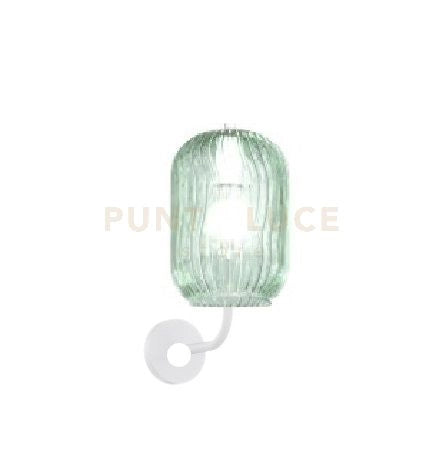 APPLIQUE BIANCO 1 LUCE VETRO VERDE 1181BI-AT-VE