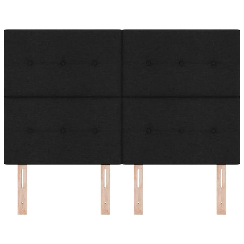 Testiera | Testata LED con strisce LED con Testiera | Testata Nero 160 cm Tessuto