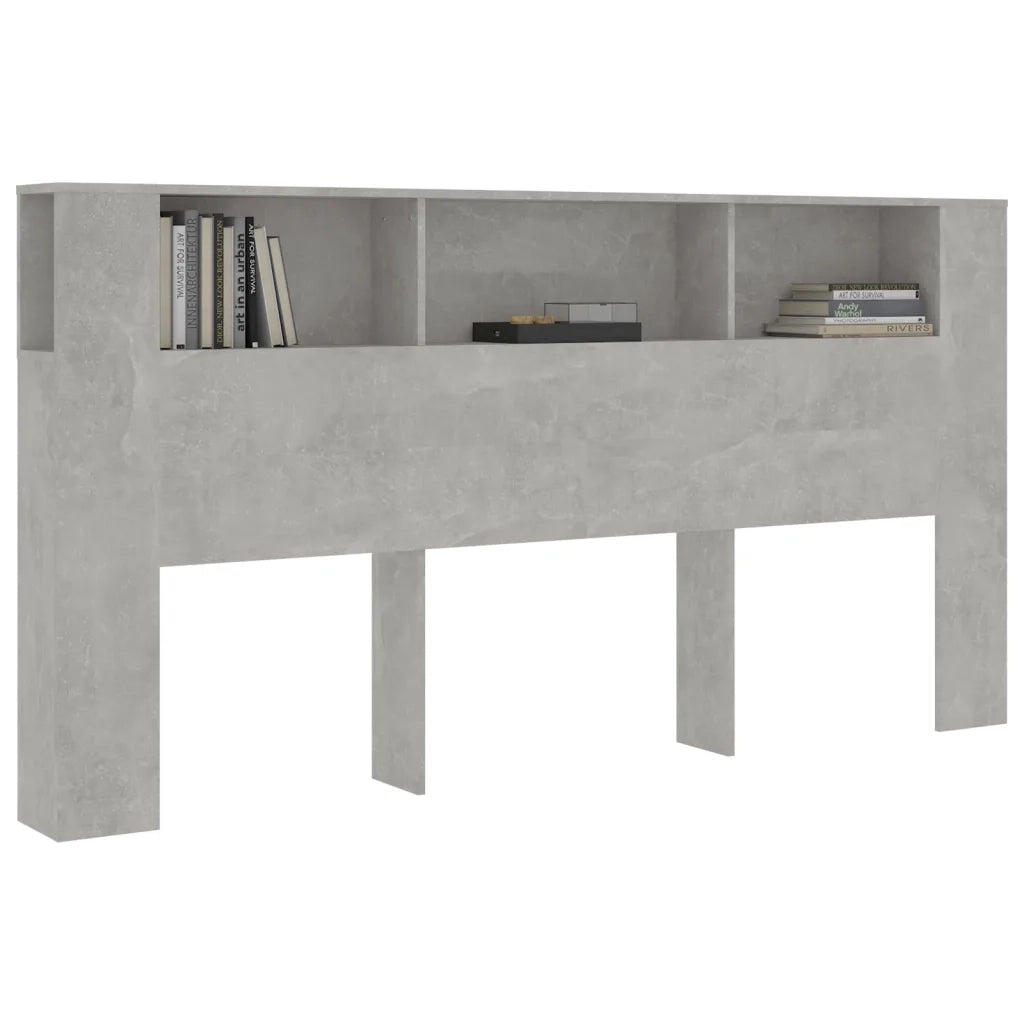 Testiera | Testata con Scomparti Grigio Cemento 200x18,5x104,5cm