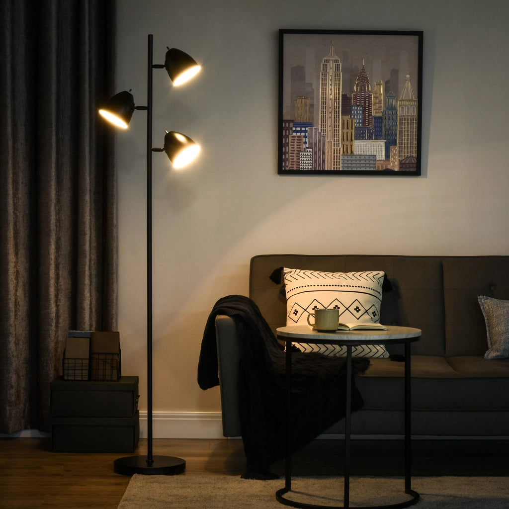 Lampada da terra ¨C Minimal ¨C nero acciaio 38x28x169 cm