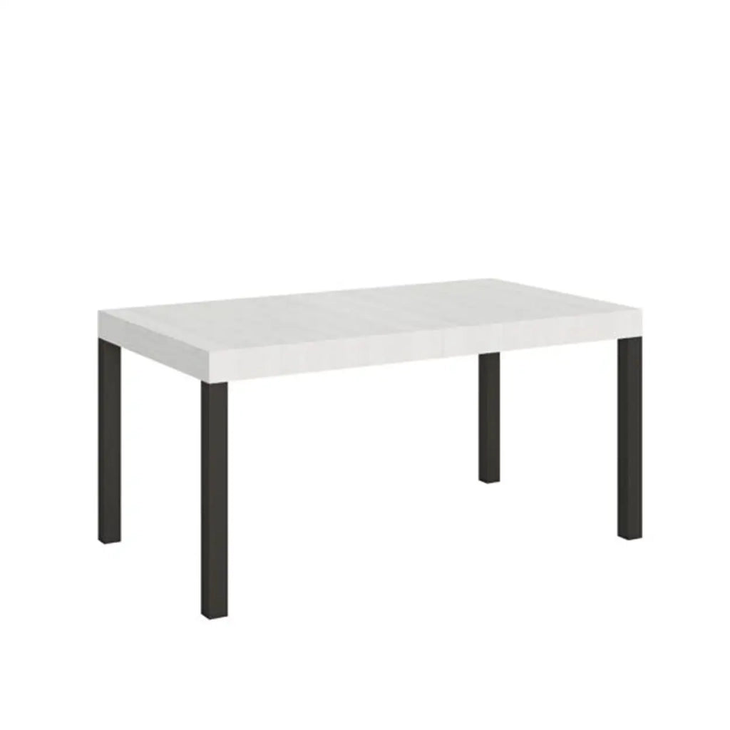 Tavolo allungabile 160/420x90 cm Everyday Premium colore bianco frassino gambe antracite