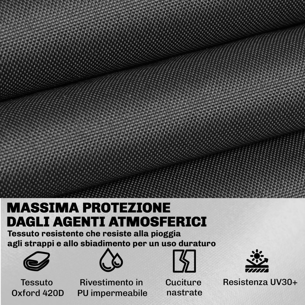 Coperture per Mobili da Giardino 4 Pezzi Impermeabili ¨C Minimal ¨C Nero