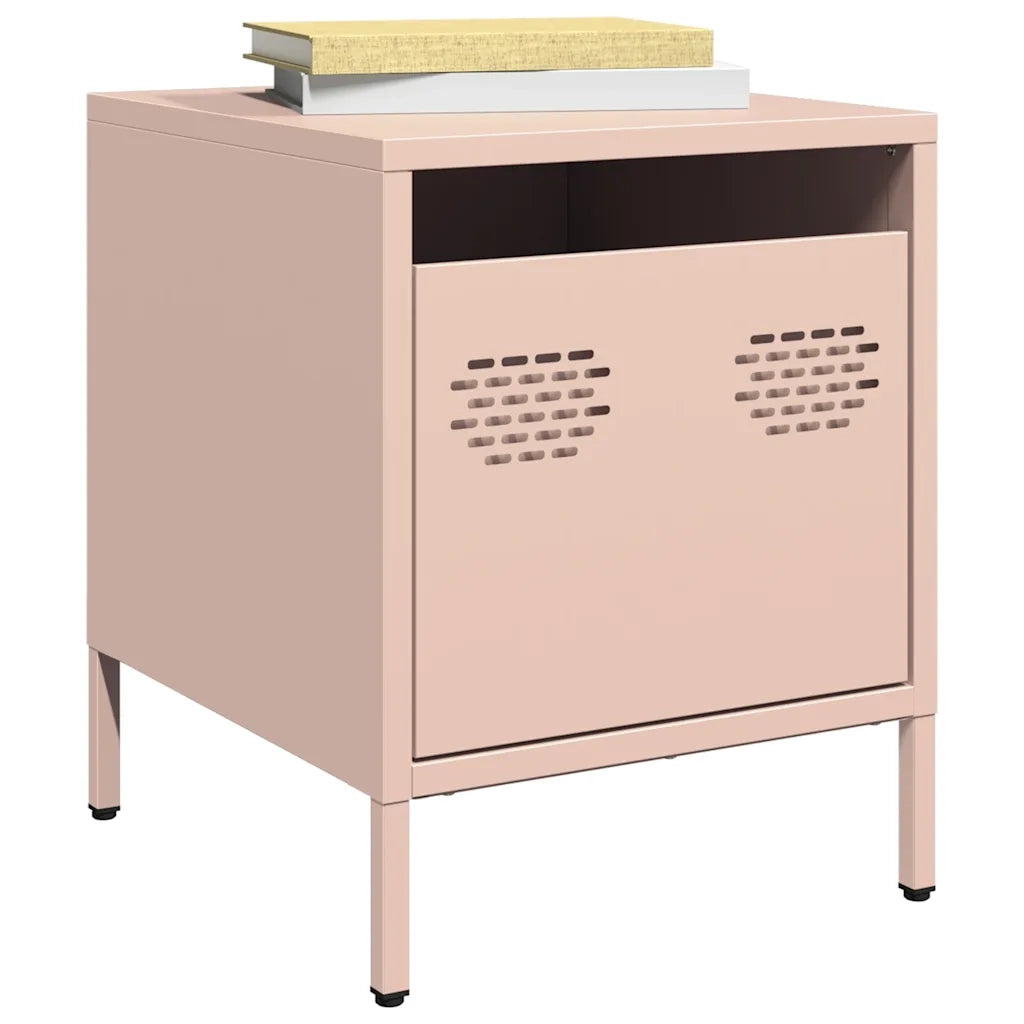 Comodini 2 pz Rosa 35x39x43,5 cm in Acciaio 851247