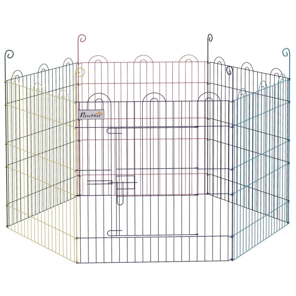 Recinzione per Cani Modulare ¨C zephmum ¨C Multicolore, Metallo, 120x60 cm