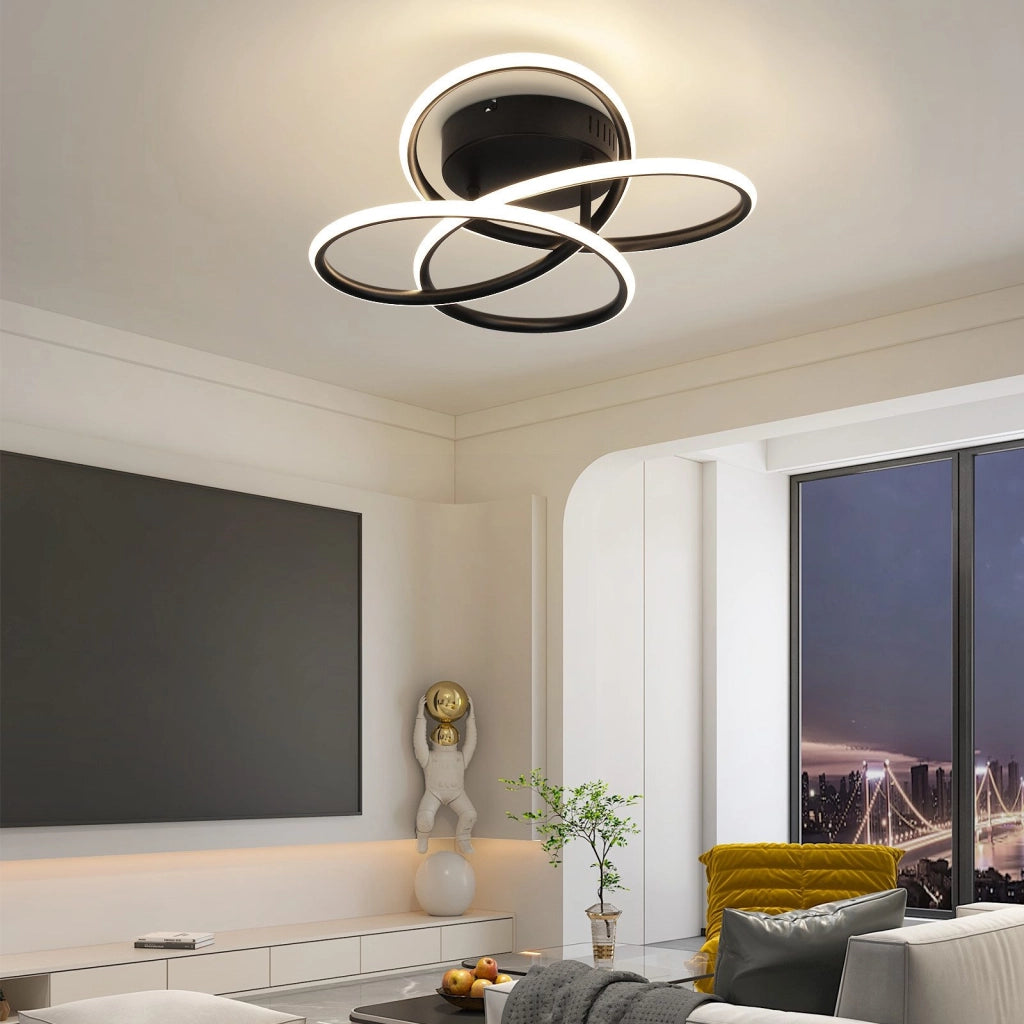 ZMH Lampada da soffitto LED metallo farfalla 36cm dimmerabile per soggiorno