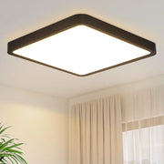 ZMH Lampada da soffitto plafoniera LED nera rotonda 22cm 15W per soggiorno corridoio