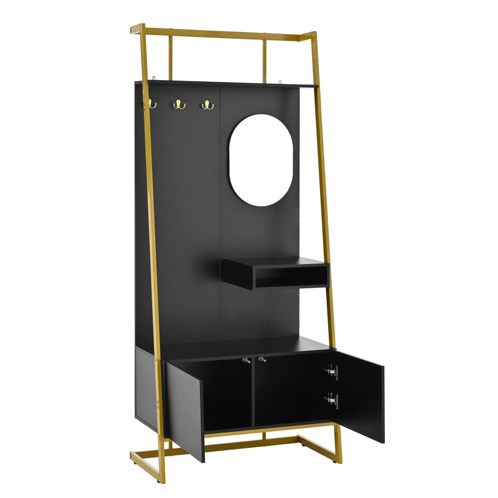 Guardaroba Ingresso con Specchio, Panca, Appendiabiti e Scarpiera ¨C MINIMAL ¨C Metallo, Multiuso