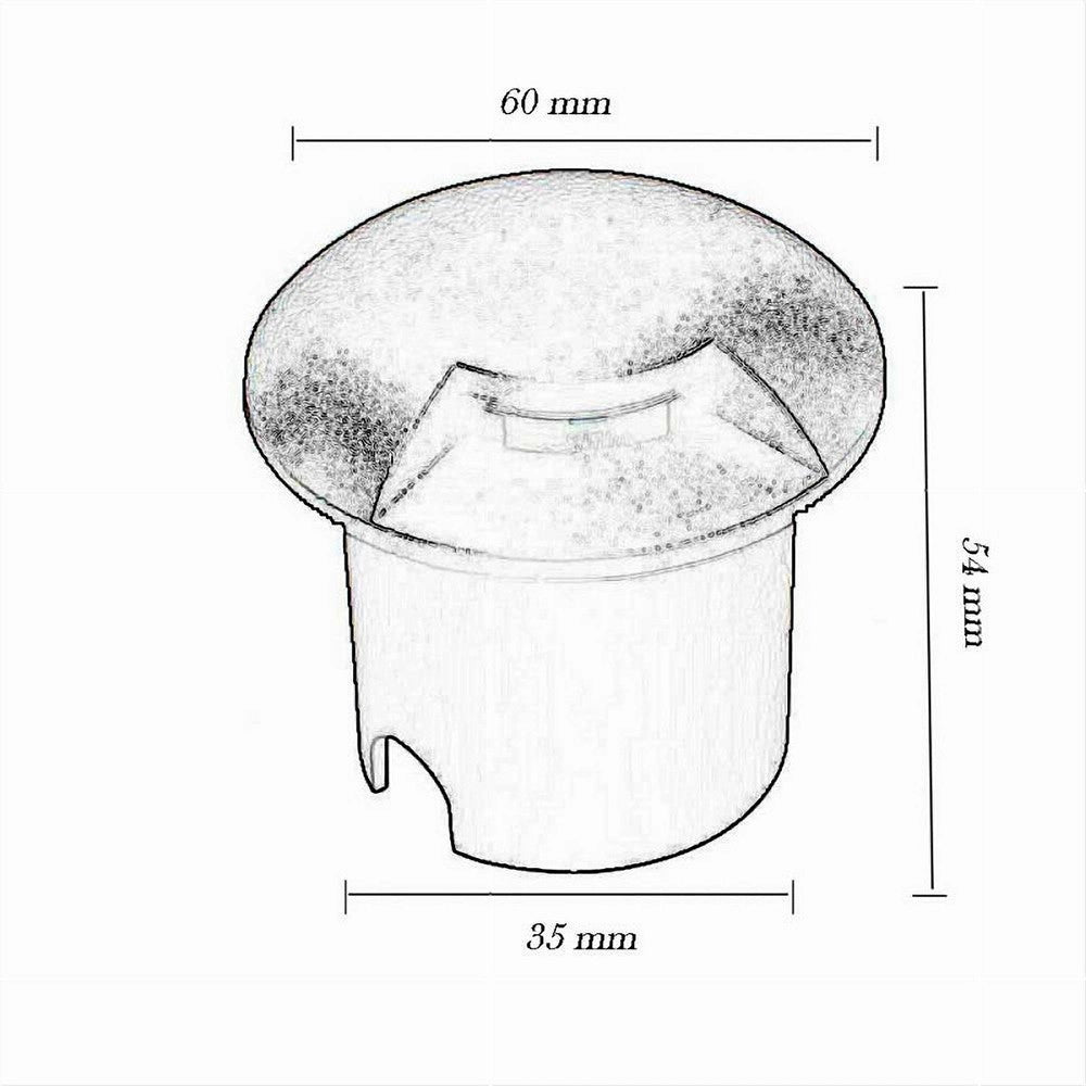 Trade Shop - Faretto Calpestabile Led 1w 1 Fascio Luce Lampada Segnapassi Per Esterno Ip67 321 - -bianco Caldo      -