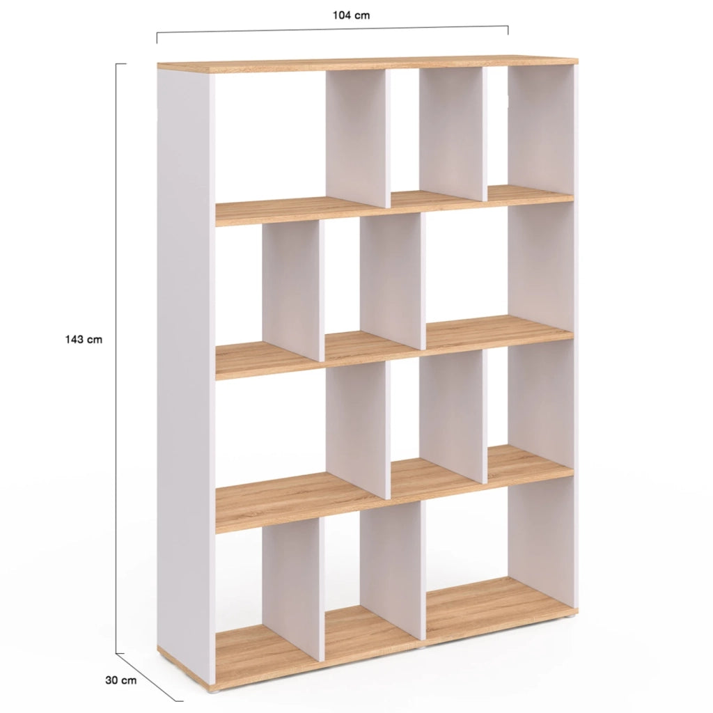 IDMarket - Estantería COLETTE con XX compartimentos efecto madera H.XX cm