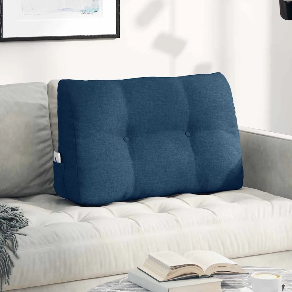 Cuscino per Schiena Blu 80 x 24 x 50 cm Tessuto 42014420