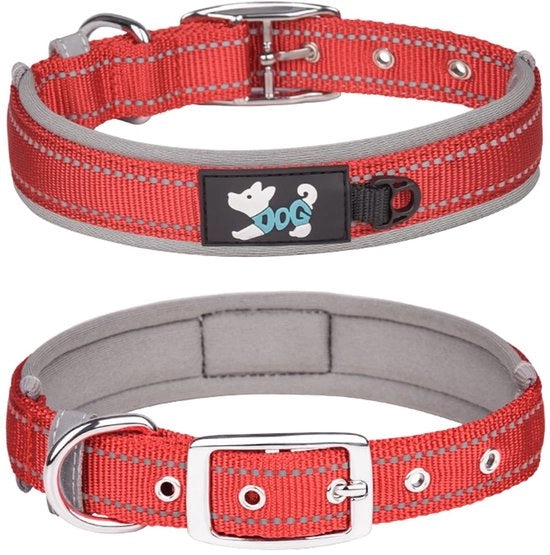 Collare per Cani Adattabile - Collare Riflettente - Collare in Neoprene morbido - Collare in Nylon - Per Cane Grande - Dimensione XL (58-68 cm) - Collare per Cane