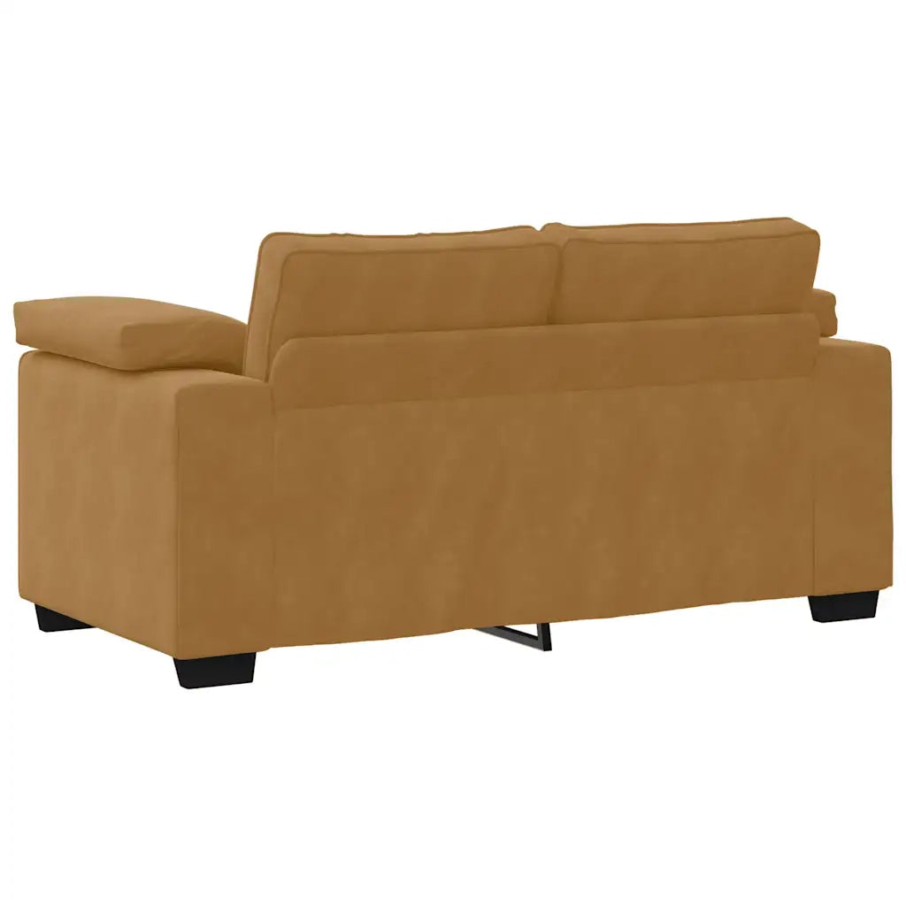 Set di Divani 3 pz con Cuscini Marrone in Velluto 3324674