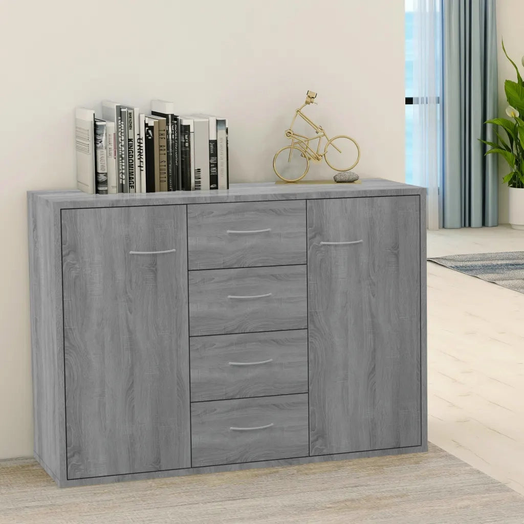 Credenza | Madia | Buffet da pranzo | Armadio da pranzo Grigio Sonoma 88x30x65 cm in Legno Multistrato