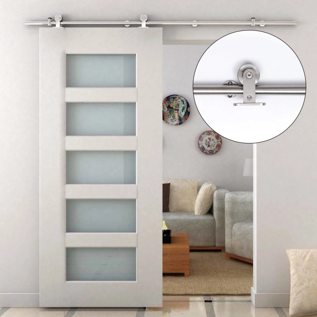 Kit Fissaggi per Porte Scorrevoli ¨C Zephmum ¨C Acciaio Inox 2,5x200 cm Argento