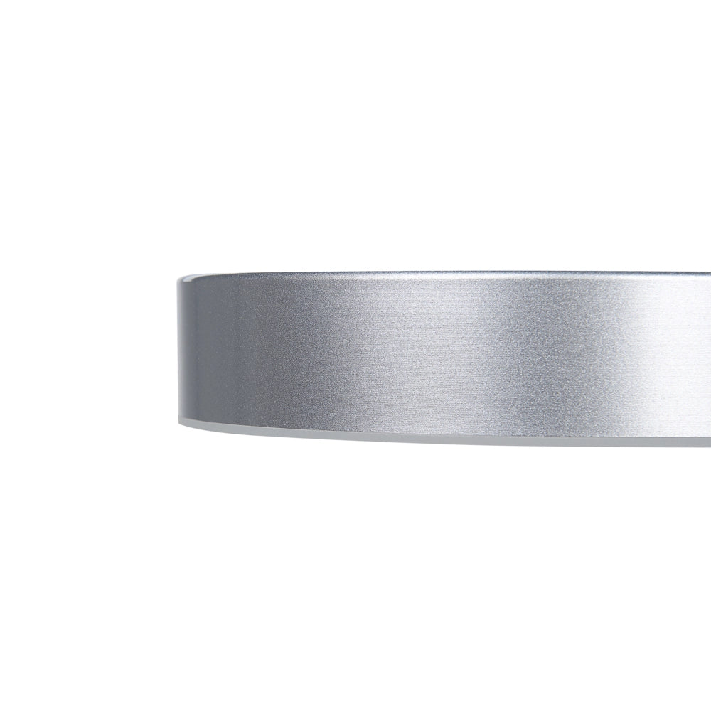 Plafoniera in metallo argento con 5 fuochi e LED integrati stile moderno contemporaneo soggiorno