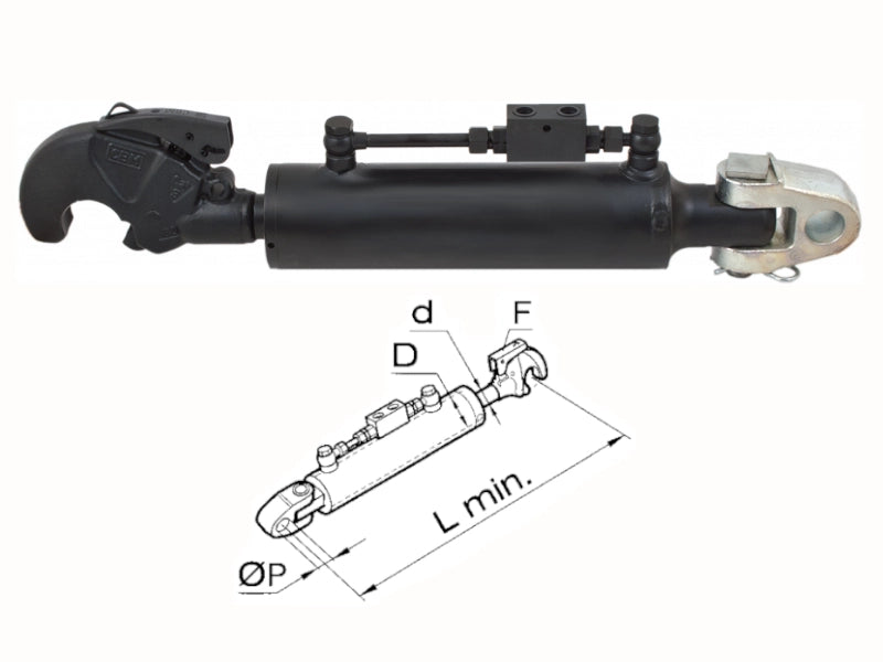 Braccio 3 punto idraulico Cermag per trattori CASE IH lunghezza 570-760 mm - 50914