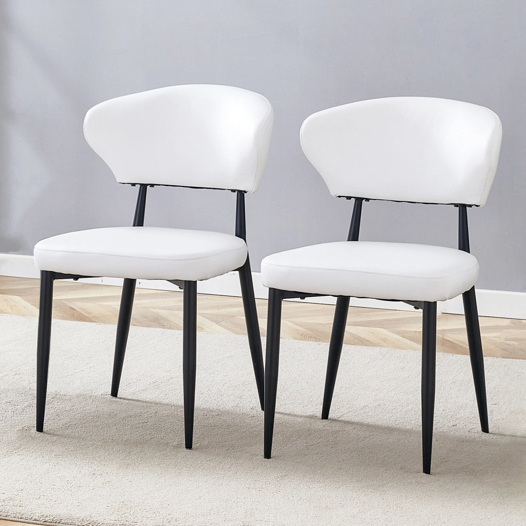 Sedia da pranzo ergonomica minimalista bianca con schienale curvo, dal design confortevole, che apre la strada a una nuova postura di seduta all'inseg