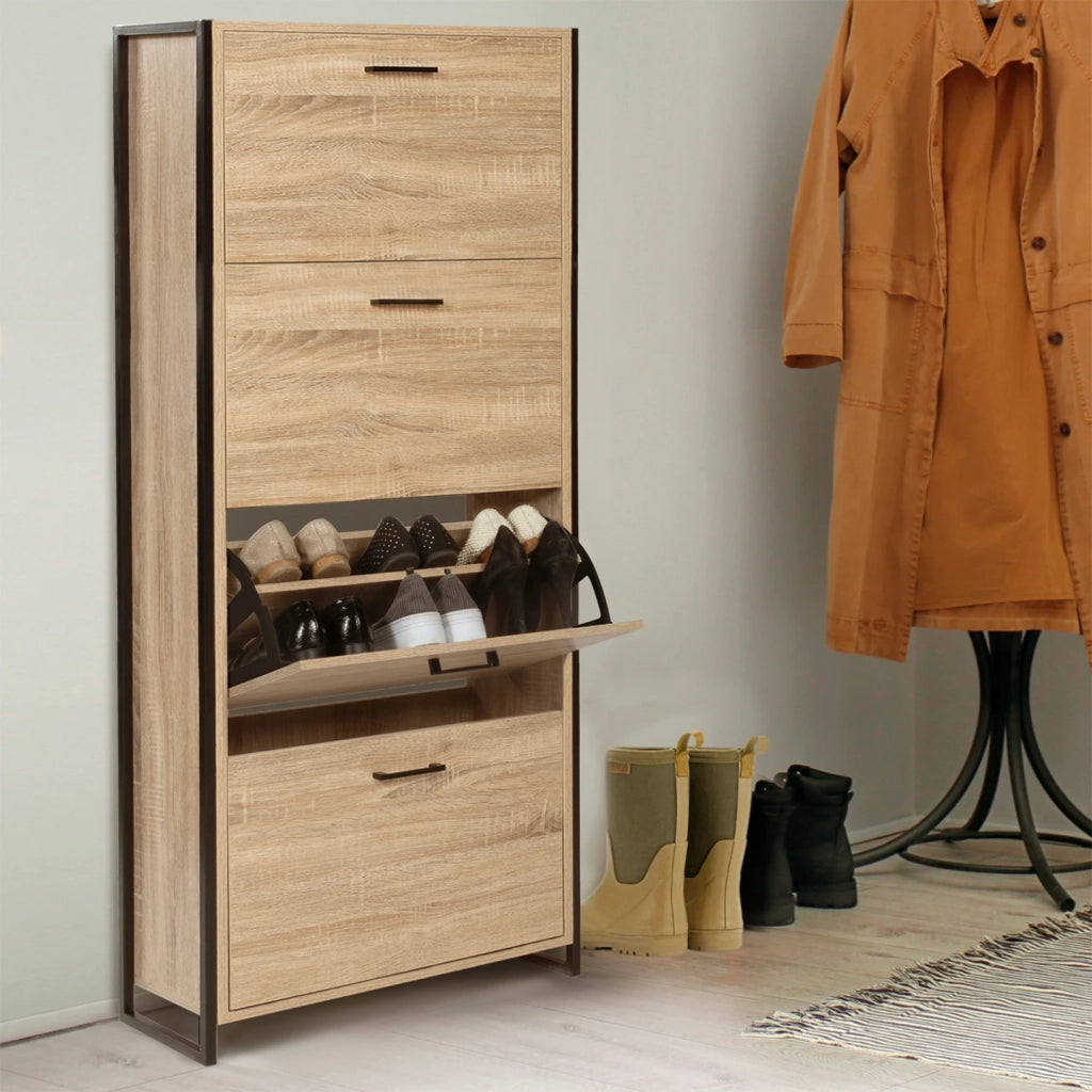 IDMarket - Scarpiera LUIS 4 ante design industriale