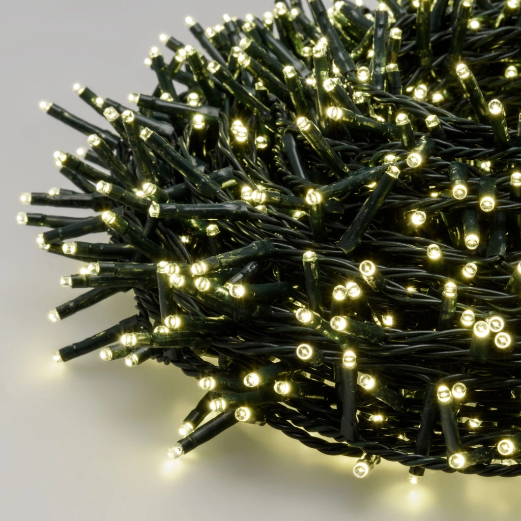Catena Nastro 6cm NTLG 1000 MiniLED cavo Verde 4+30,5m Luci di Natale