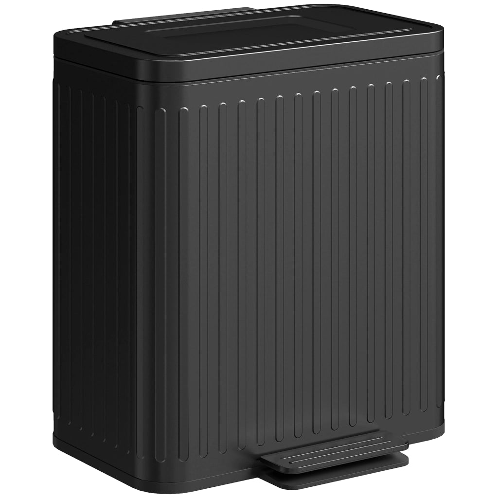 Cestino per la raccolta differenziata ¨C zephmum ¨C 2x20L, pedale, plastica e metallo, nero