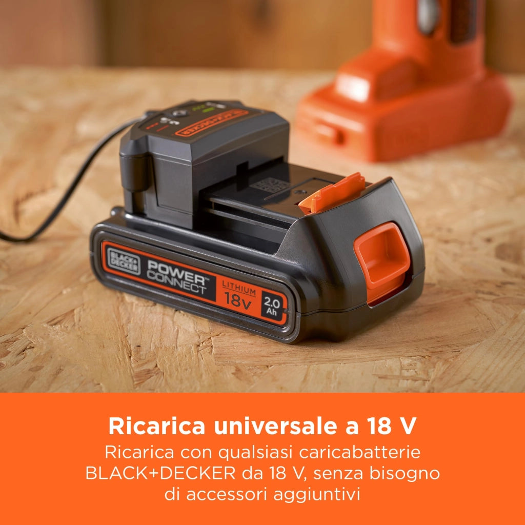 Batteria al Litio BL2018 Xj 18 V 2 0 Ah Black+Decker
