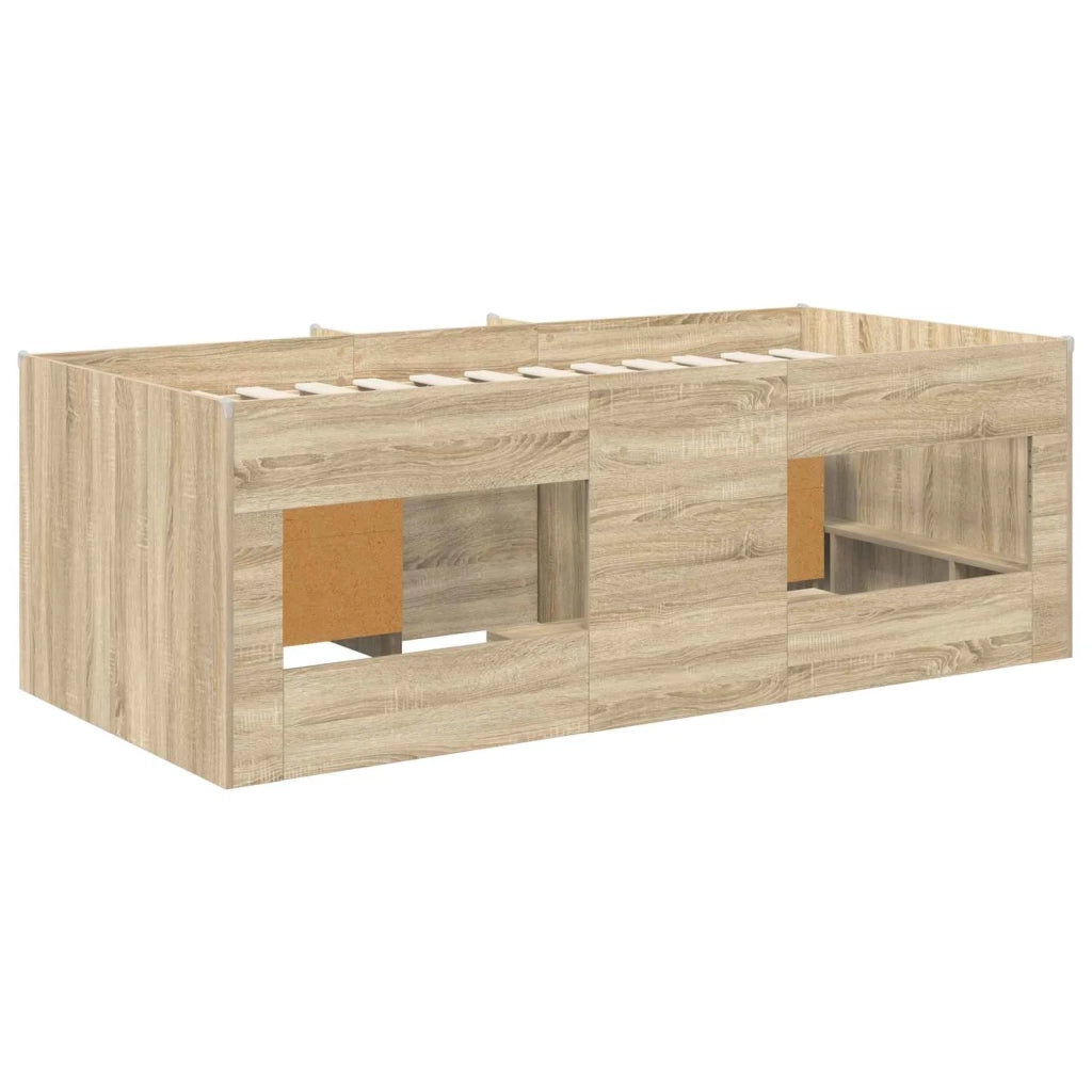 Struttura Letto Loft con Mobile 3 pz Rovere Sonoma 3423432